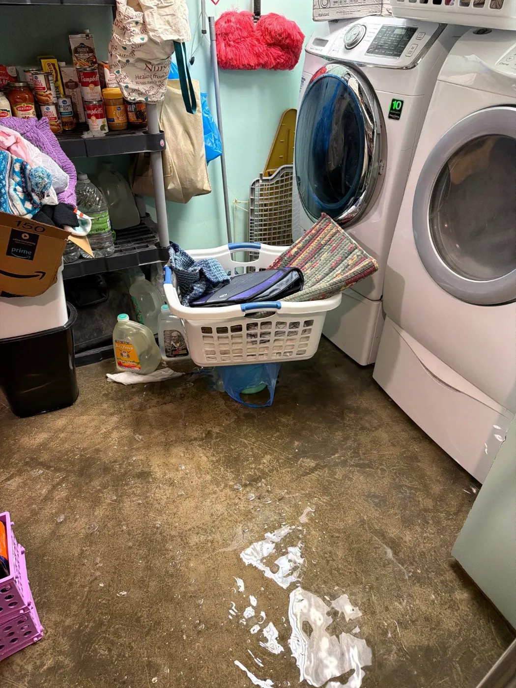 Air movers and dehumidifiers running in Brooks Crossing Indiana home dry-out